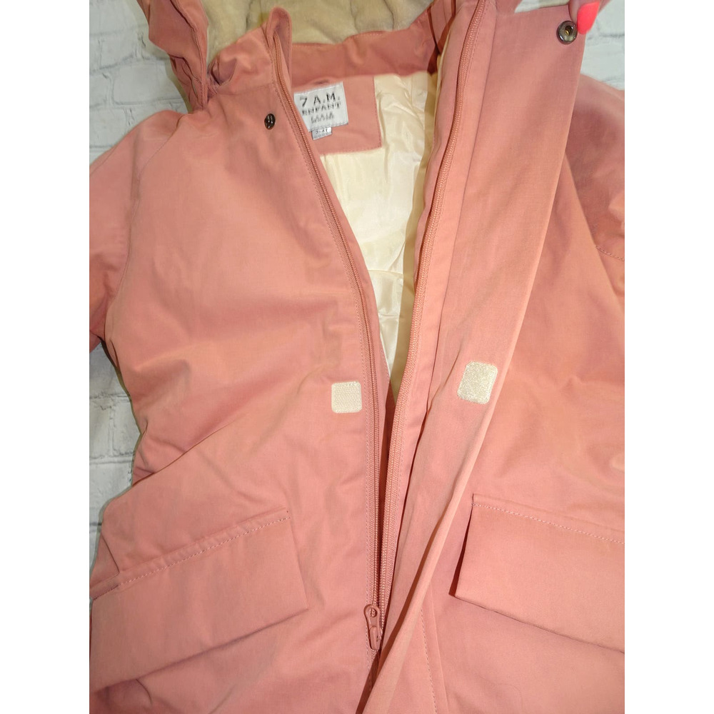 7AM Enfant Baby Snowsuit Coat - Printed Baby Zipper Snowsuits, Rose Dawn, 3T-4T - Picture 8 of 9
